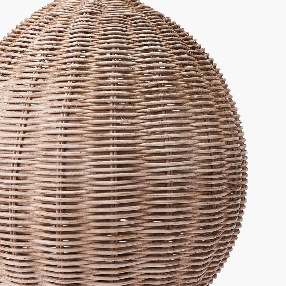 Raffles Large Rattan Cream Wash Table Lamp - Base Only